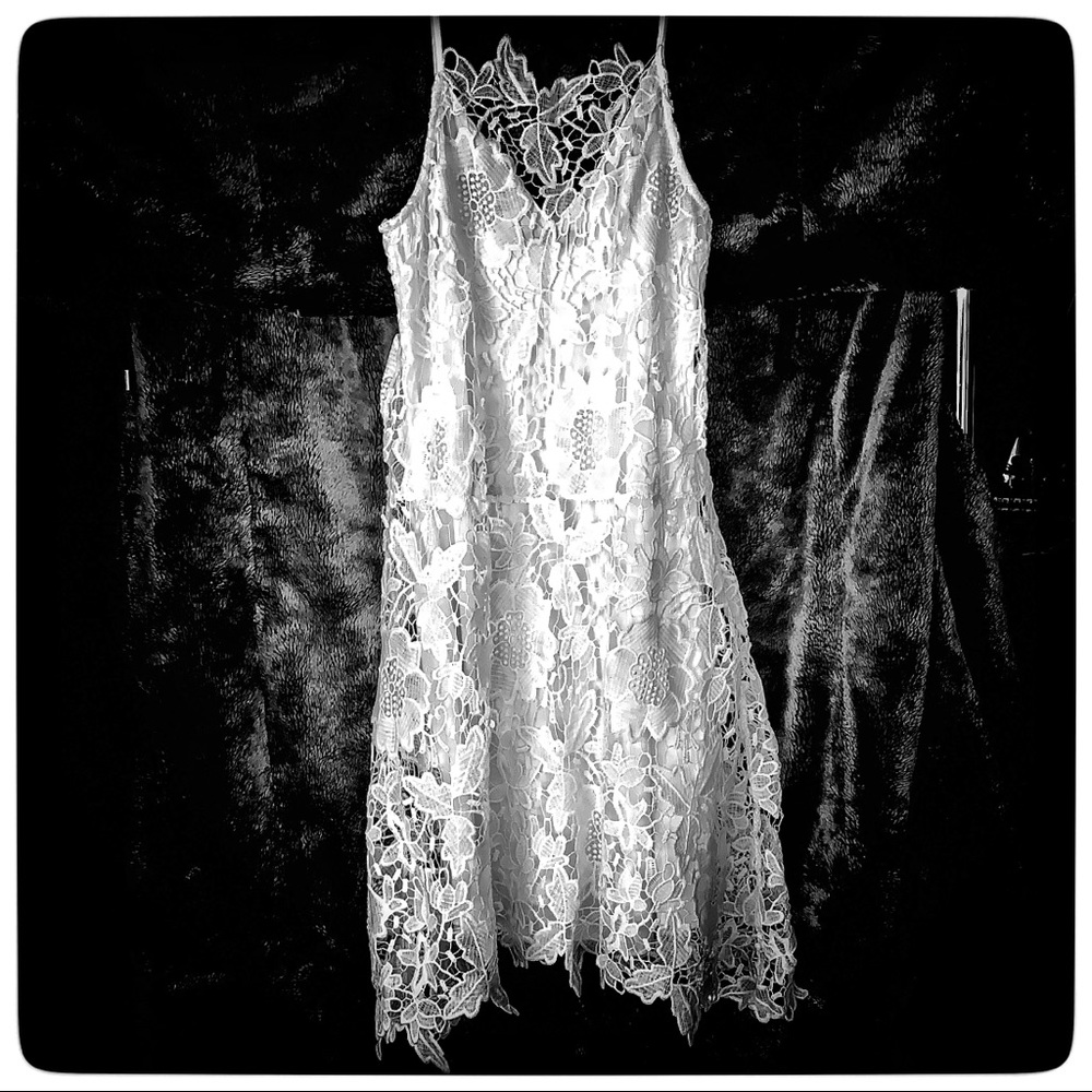 Zara white lace dress